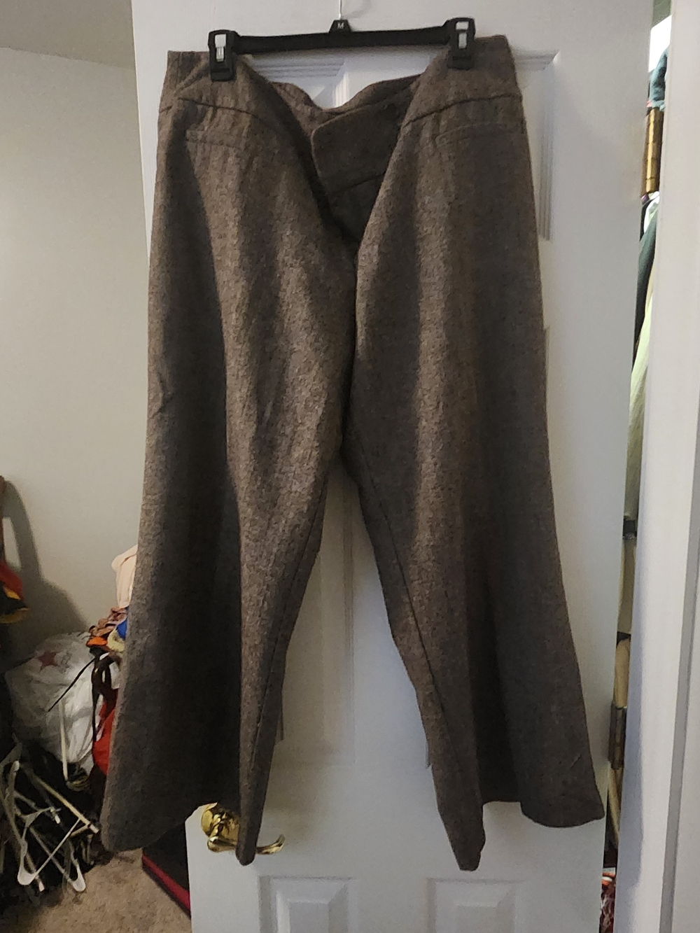 Ann Taylor Womens Brown Wool Dress Pants - 16 Curvy